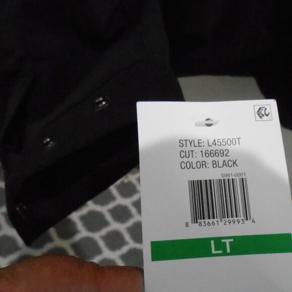 Men's Black London Fog Zip Front Golf Jacket Windbreaker-Size-LT-NWT - Picture 4 of 9